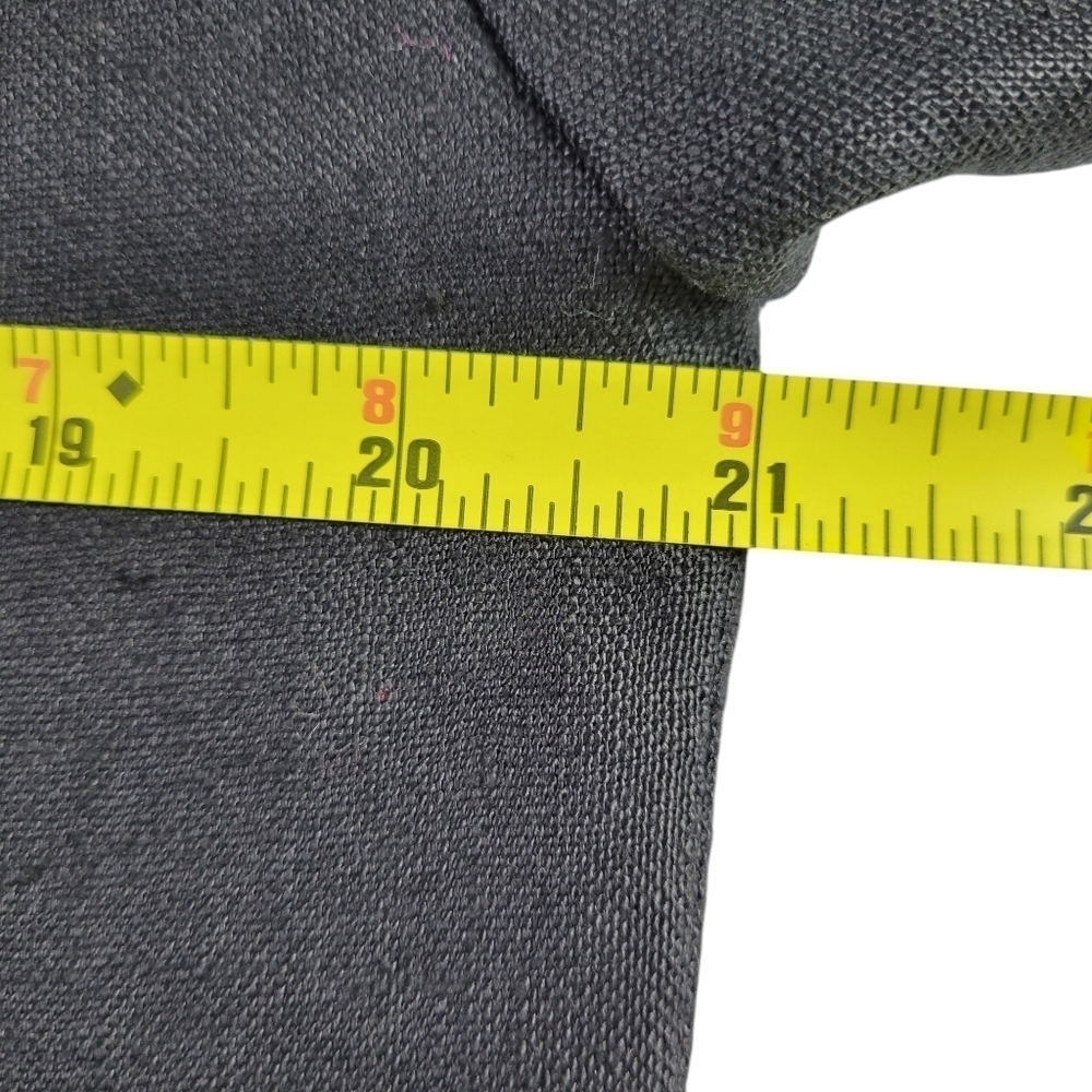 Adam Douglass Adriana Papell Blazer Size S Black Embellished Long Linen 90s Y2K - Picture 9 of 11